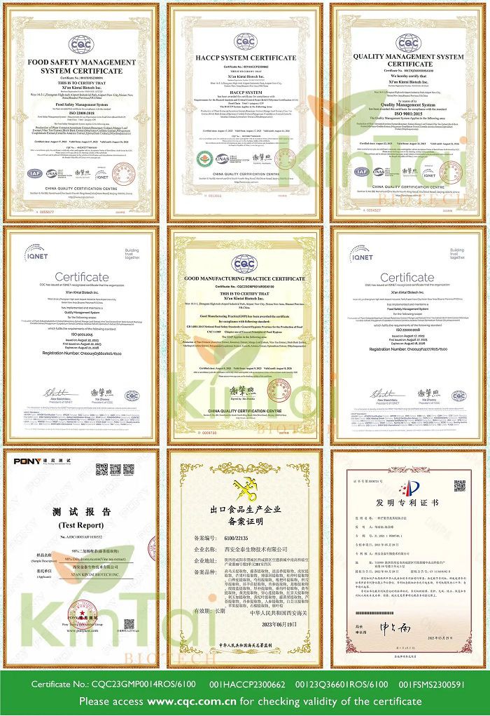 KINTAI Certifications KINTAI Certifications